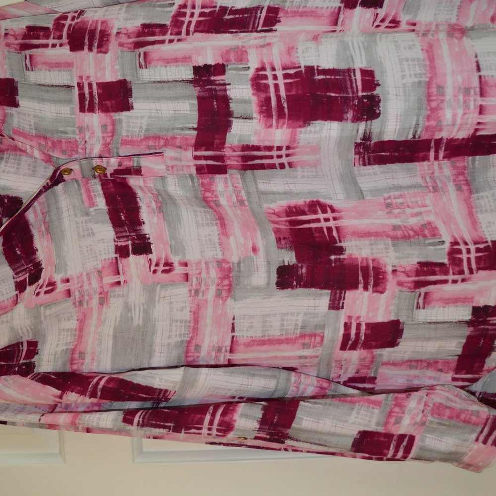 Pink & Purple Patterned Blouse - Picture 2 of 3